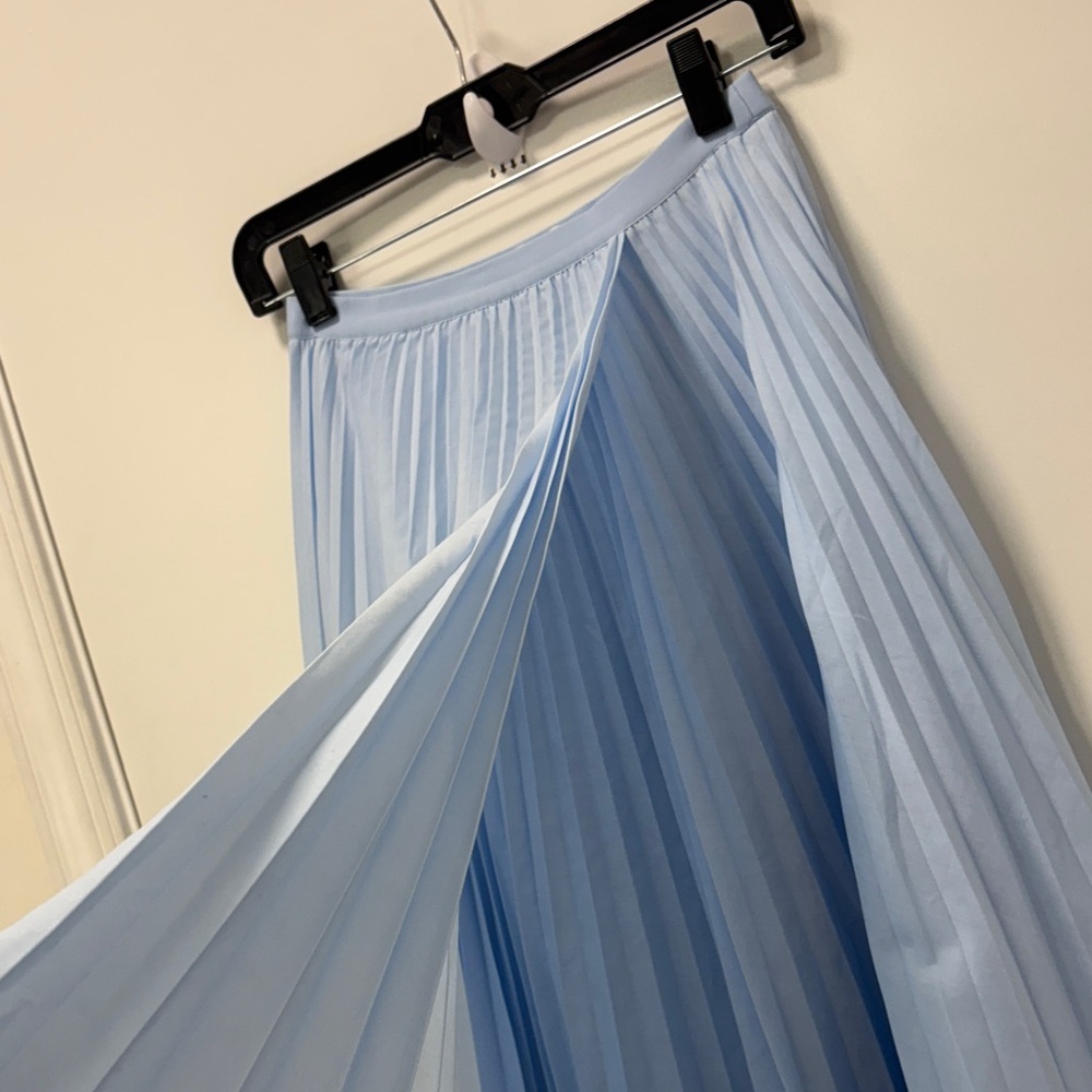 ALL CLOTHING- SKIRTS- LADDER POPLIN SKIRT POPLIN PLEATED MAXI SKIRT - Picture 4 of 16